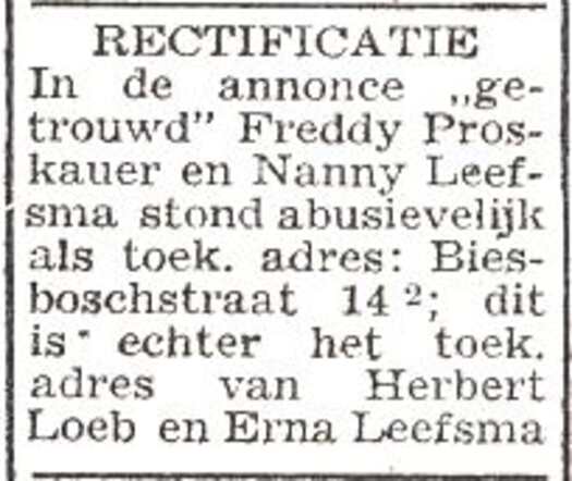 Rectificatie adres