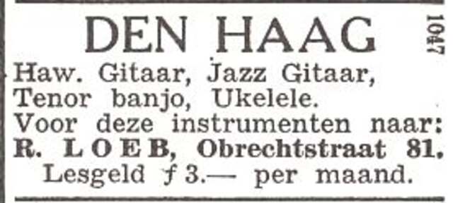 Advertentie van Raphael Loeb