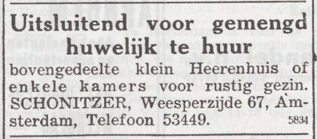 Advertentie te huur aangeboden van Rosette Sjenitzer-Augurkie