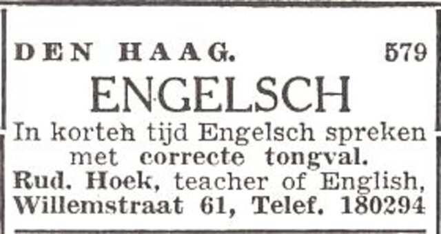 Advertentie van Ruben van der Hoek