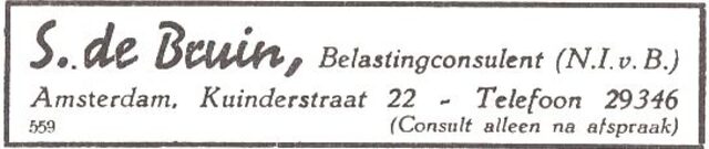 Advertentie  van Salomon de Bruin