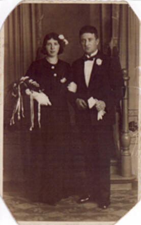 Trouwfoto van Salomon Cohen en Johanna Cohen