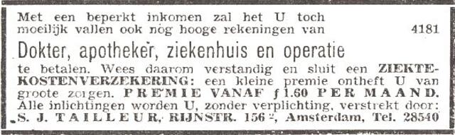 Advertentie van Salomon Tailleur