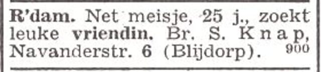 Advertentie van Sara Knap