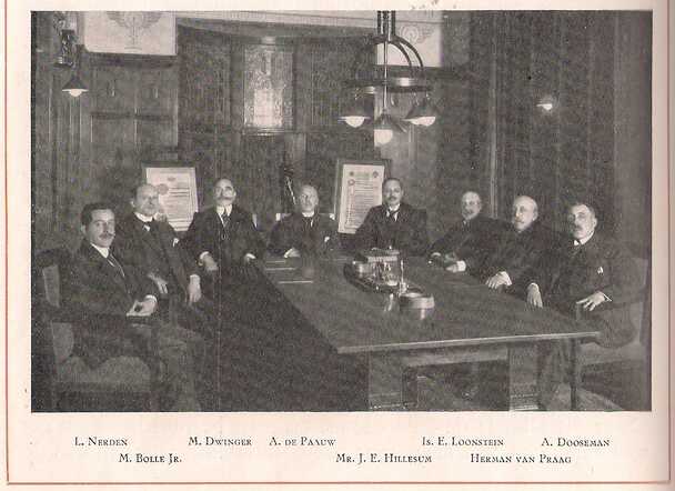 Bestuur "Vereeniging Beurs voor den Diamanthandel", in Amsterdam, 1919.