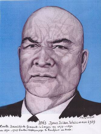 Portret van Ignaz Isidor Weissmann, getekend door Sylvia Willink