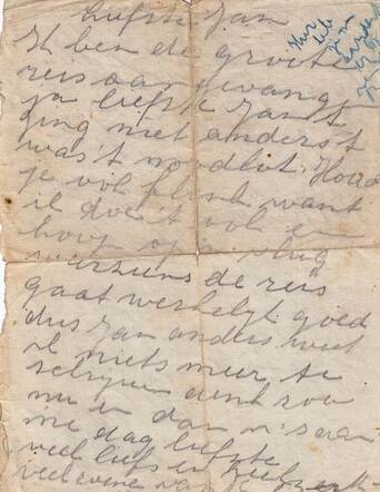 Afscheidsbrief van Bertha Cahn