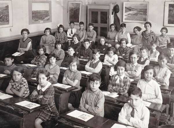 Klassenfoto van de Palacheschool uit ± 1933.
