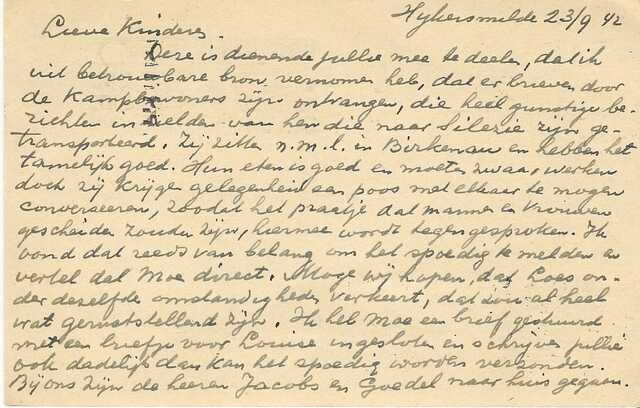 Briefkaart Josua de Vries