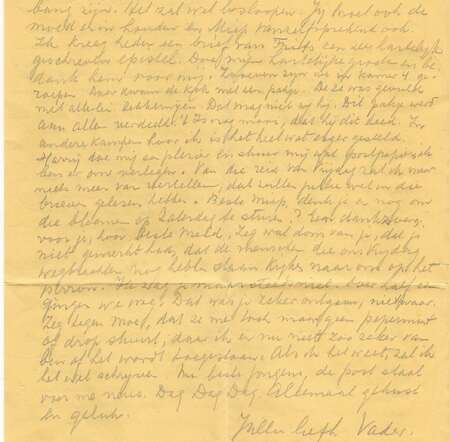Brief Josua de Vries (achterkant)