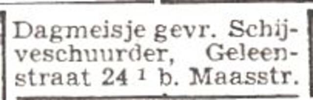 Advertentie van mw. Serline Schijveschuurder-van Straten