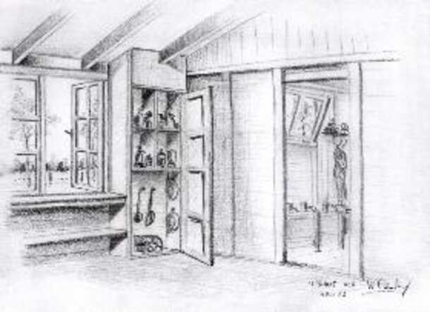 Interieur, werkkamp 't Schut, Ede