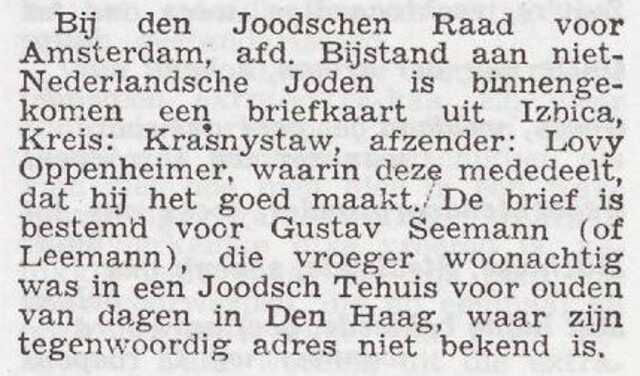 Een onbestelbare brief.