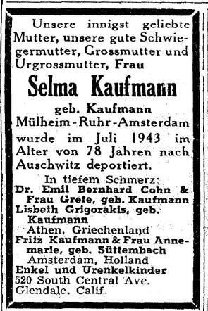 Selma Kaufmann