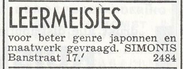 Advertentie van de heer Anselm Julius Simonis