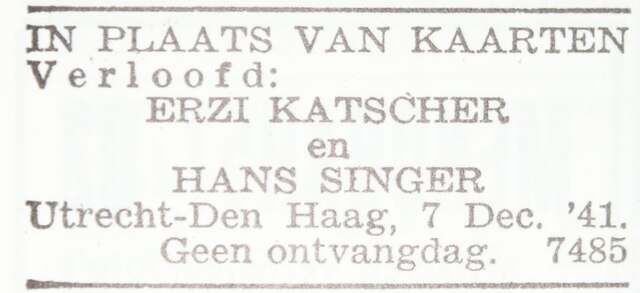 Janos Singer en Alzbeta Katscher