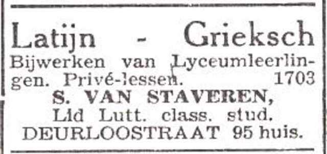 Advertentie van Hartog van Staveren