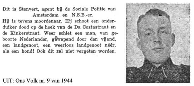 Stenvert, NSB-er en agent bij de Sociale Politie