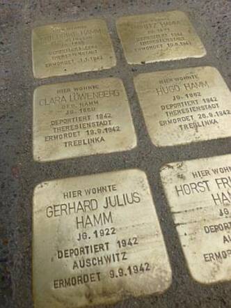 stolperstein voor Gerhard Julius Hamm.