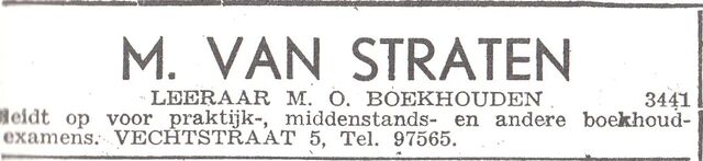 Advertentie van Michel van Straten