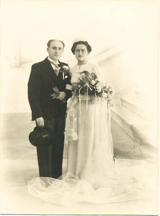 Trouwfoto van Salomon Cohen en Bertha Hartog