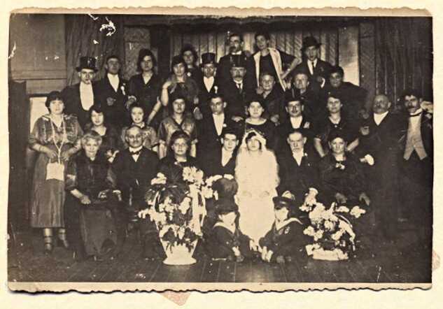 Trouwfoto Moise Beem en Dina van Allemans, 12 januari 1922