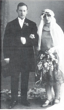 Trouwfoto van Abraham Caneel met Froukje Benninga