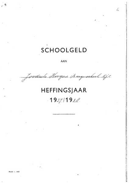 Tuition fee 1937-1938