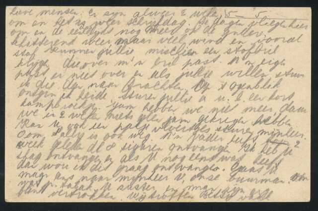 Briefkaart van Simon Turksma uit Westerbork