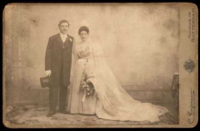 Trouwfoto Izak Reens en Elizabeth van Creveld