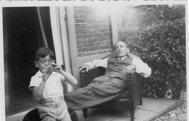 Arnold met zoon Louk