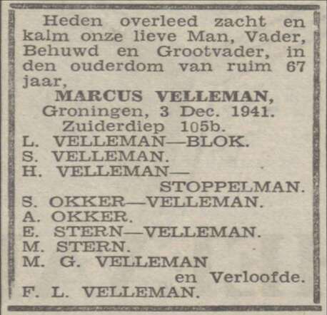 verloofde 3 dec 1941 NvhN