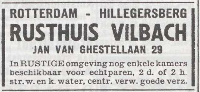 Advertentie van het gezin David Vilbach