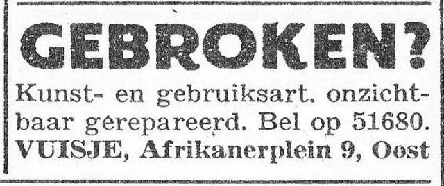 Advertentie van David Vuisje