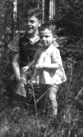 Werner Joseph with his foster sister