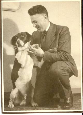 Willy Polak met hond