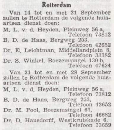 Mededeling artsen Rotterdam