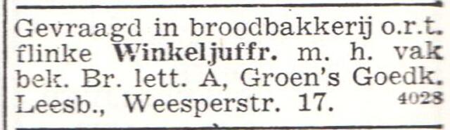 Advertentie van Groen's Leesbibliotheek