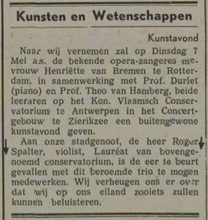 Zierikzeesche Nieuwsbode 29 maart 1935 pag 2 Roger Spalter