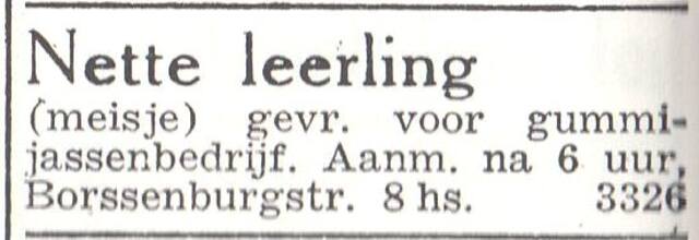 Advertentie van Chaim Hirsch Zimet
