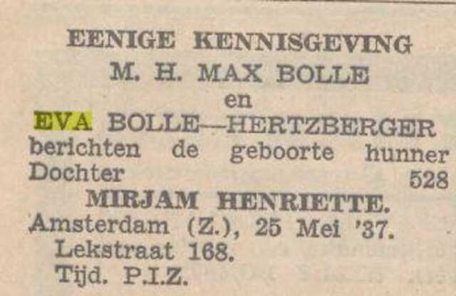 Kennisgeving geboorte