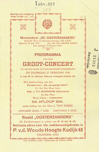 Aankonding van een concert.