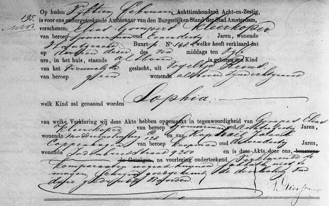 1868 Sophia Kleerkoper geb.