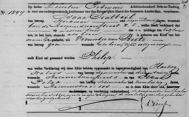 1883 Philip Sealtiel geboren