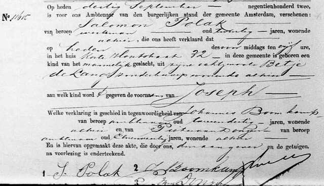 1902 Joseph Polak geboren