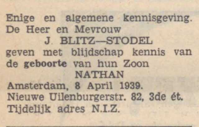 1939 Nathan Blitz