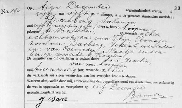 1940 overlijden van Salomon Dasberg