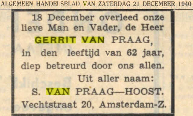Algemeen Handelsblad, zaterdag 21 dec.1940