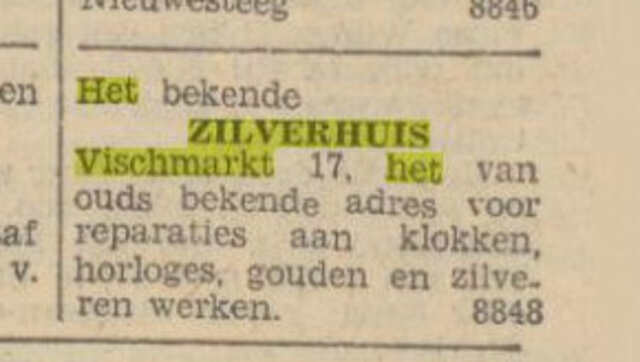 Advertentie Utrechtse Courant