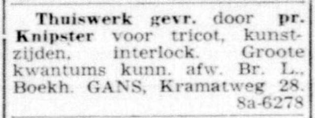 Advertentie voor thuiswerk!